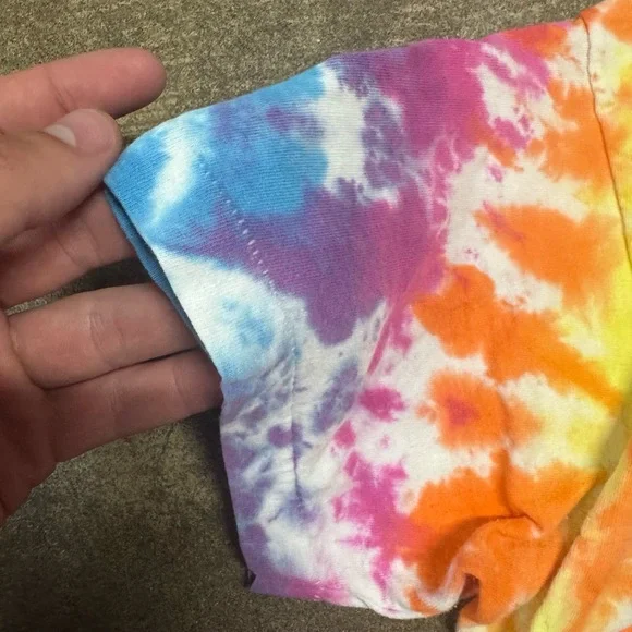 Vintage 1989 Marvel Spider-Man Mens Size S Single Stitch Tie-Dye Spiral T-Shirt - Picture 2 of 6